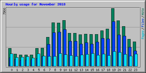 Hourly usage for November 2018