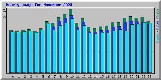 Hourly usage for November 2023